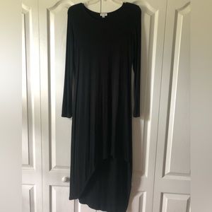 Asymmetrical long sleeve dress